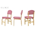 Ege 19 Sevilla Ahşap Sandalye Naturel - Pembe - Görsel 2