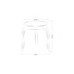 Ege Kestane Ahşap Ayak İstiflenebilir Mutfak-Balkon Taburesi 6 Adet - Karışık 2 - Görsel 4
