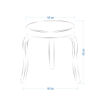 Ege Naturel Ahşap Ayak İstiflenebilir Mutfak-Balkon Taburesi 4 Adet - Karışık 5 - Görsel 5