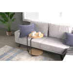 Emr Çok Amaçlı Tekerlekli Siyah Ayak C Sehpa Naturel