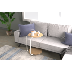 Emr Çok Amaçlı Tekerlekli Beyaz Ayak C Sehpa Naturel