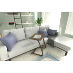 Ergo Çok Amaçlı Ahşap Yatay C Sehpa 60x40 cm Kestane - Kestane