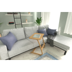 Ergo Çok Amaçlı Ahşap Yatay C Sehpa 60x40 cm Naturel - Naturel