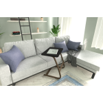 Ergo Çok Amaçlı Ahşap Yatay C Sehpa 60x40 cm Kestane - Siyah