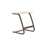 Ergo Çok Amaçlı Ahşap Yatay C Sehpa 60x40 cm Kestane - Traverten - Görsel 2