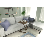 Ergo Çok Amaçlı Ahşap C Sehpa 45x45 cm Kestane - Kestane