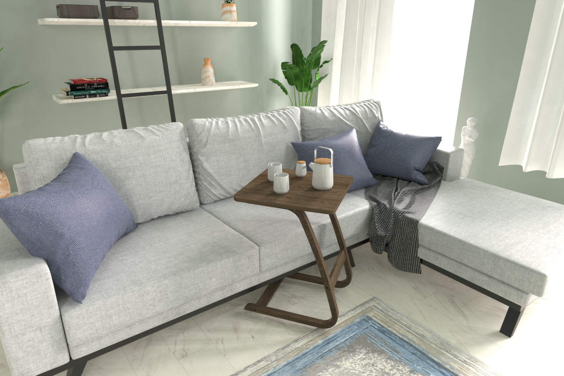 ergo45-ideasoft1 Ergo Çok Amaçlı Ahşap C Sehpa 45x45 cm Kestane - Kestane - Görsel 1