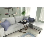 Ergo Çok Amaçlı Ahşap C Sehpa 45x45 cm Kestane - Siyah