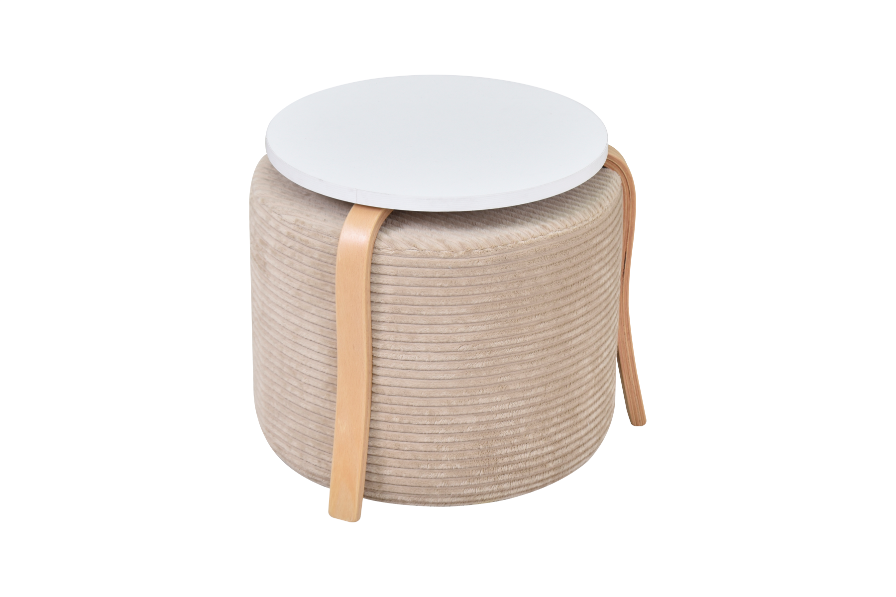 eva-sehpa-pony-kanyon-set-ideasoft1 Eva-Pony Sütlü Kahve Puf Set - Görsel 1