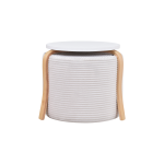 Eva-Pony Krem Puf Set Beyaz/Naturel - Görsel 2