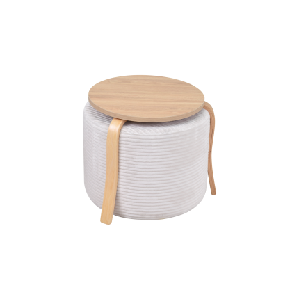 Eva-Pony Krem Puf Set Naturel