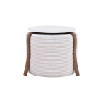 Eva-Pony Krem Puf Set Beyaz/Kestane - Görsel 2