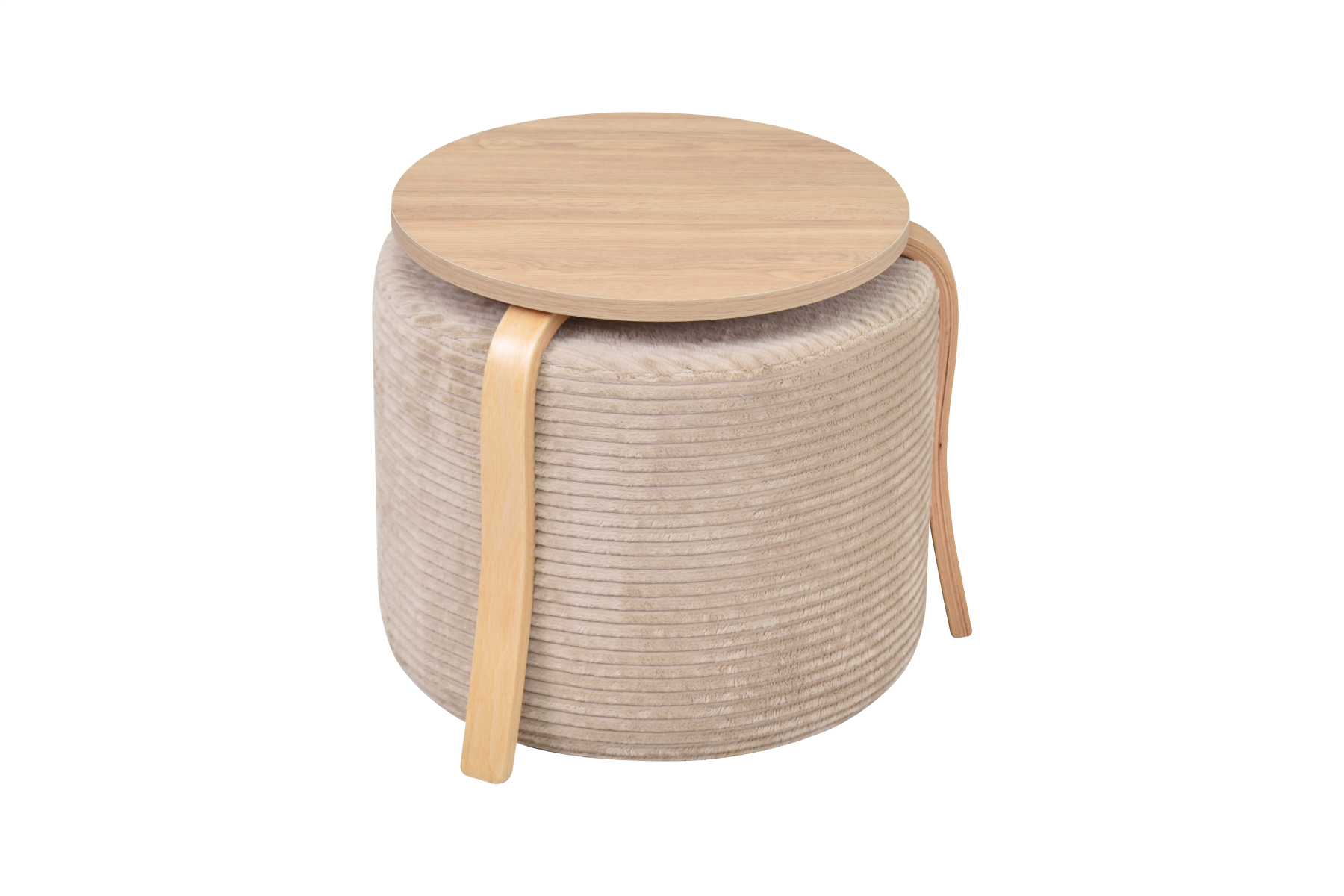 eva-sehpa-pony-kanyon-set-ideasoft3 Eva-Pony Sütlü Kahve Puf Set Naturel - Görsel 1