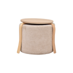 Eva-Pony Sütlü Kahve Puf Set Naturel - Görsel 2