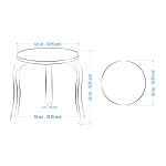 Eva-Pony Yeşil Puf Set Naturel - Görsel 6