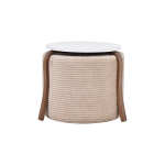 Eva-Pony Sütlü Kahve Puf Set Beyaz/Kestane - Görsel 2