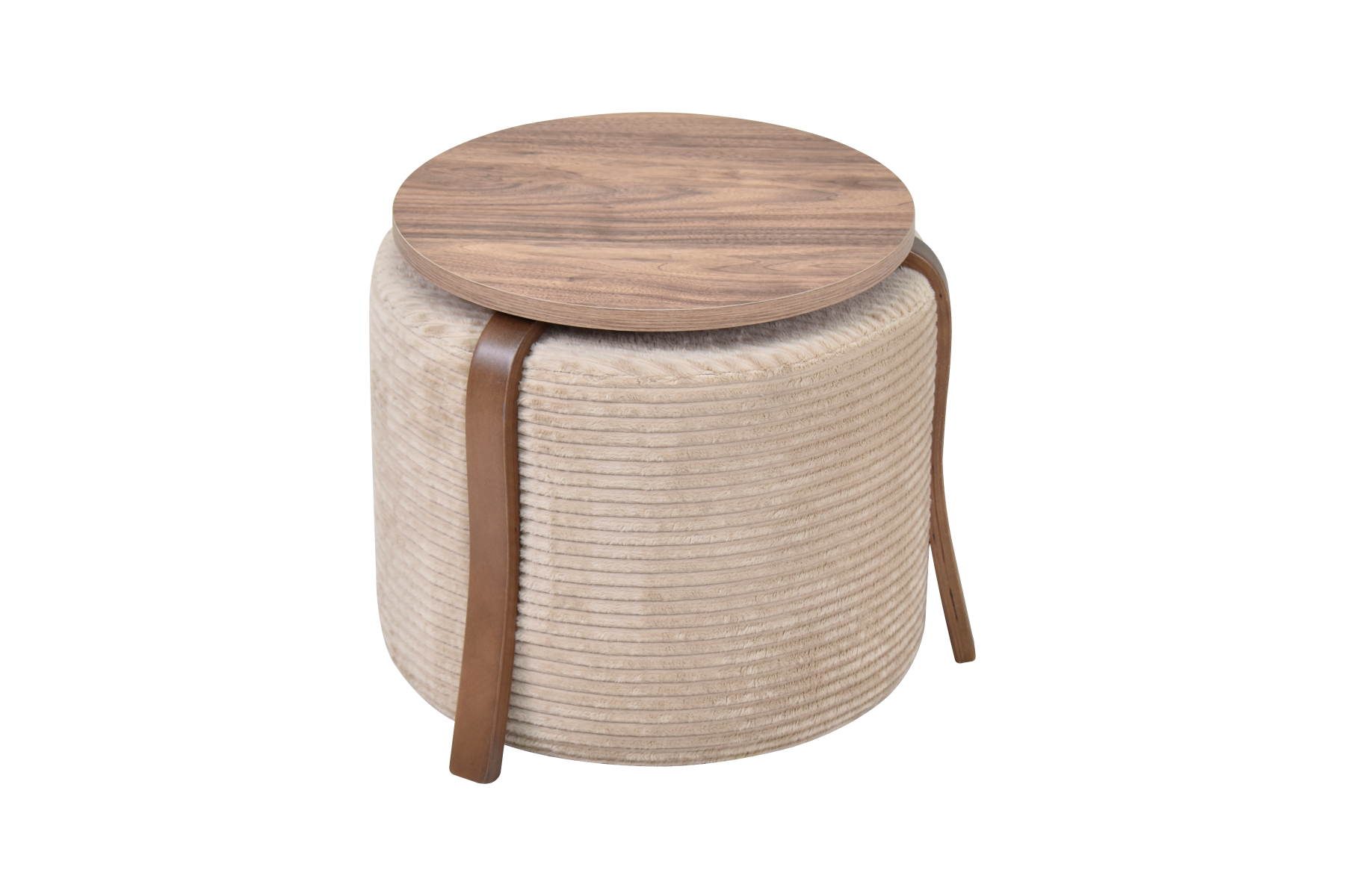 eva-sehpa-pony-kanyon-set-ideasoft9 Eva-Pony Sütlü Kahve Puf Set Kestane - Görsel 1