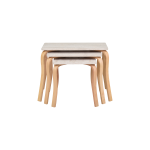 Eva 3'lü Zigon Sehpa Naturel - Traverten - Görsel 2