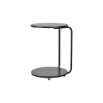 Emr Çok Amaçlı Tekerlekli Siyah Ayak C Sehpa Siyah - Görsel 2