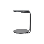 Emr Çok Amaçlı Tekerlekli Siyah Ayak C Sehpa Siyah - Görsel 3