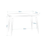 Argos Sabit Mdf Mutfak Masası - 70x120 cm Naturel/Beyaz - Görsel 7