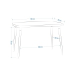 Argos Sabit Mdf Mutfak Masası - 70x120 cm Beyaz - Görsel 3