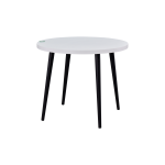 Argos Yuvarlak MDF Sabit Mutfak Masası - Q90 Cm Beyaz/Siyah