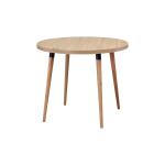 Argos Yuvarlak MDF Sabit Mutfak Masası - Q90 Cm Naturel