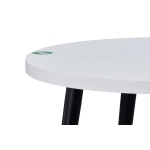 Argos Yuvarlak MDF Sabit Mutfak Masası - Q90 Cm Beyaz/Siyah - Görsel 2