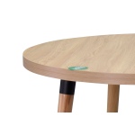 Argos Yuvarlak MDF Sabit Mutfak Masası - Q90 Cm Naturel - Görsel 2