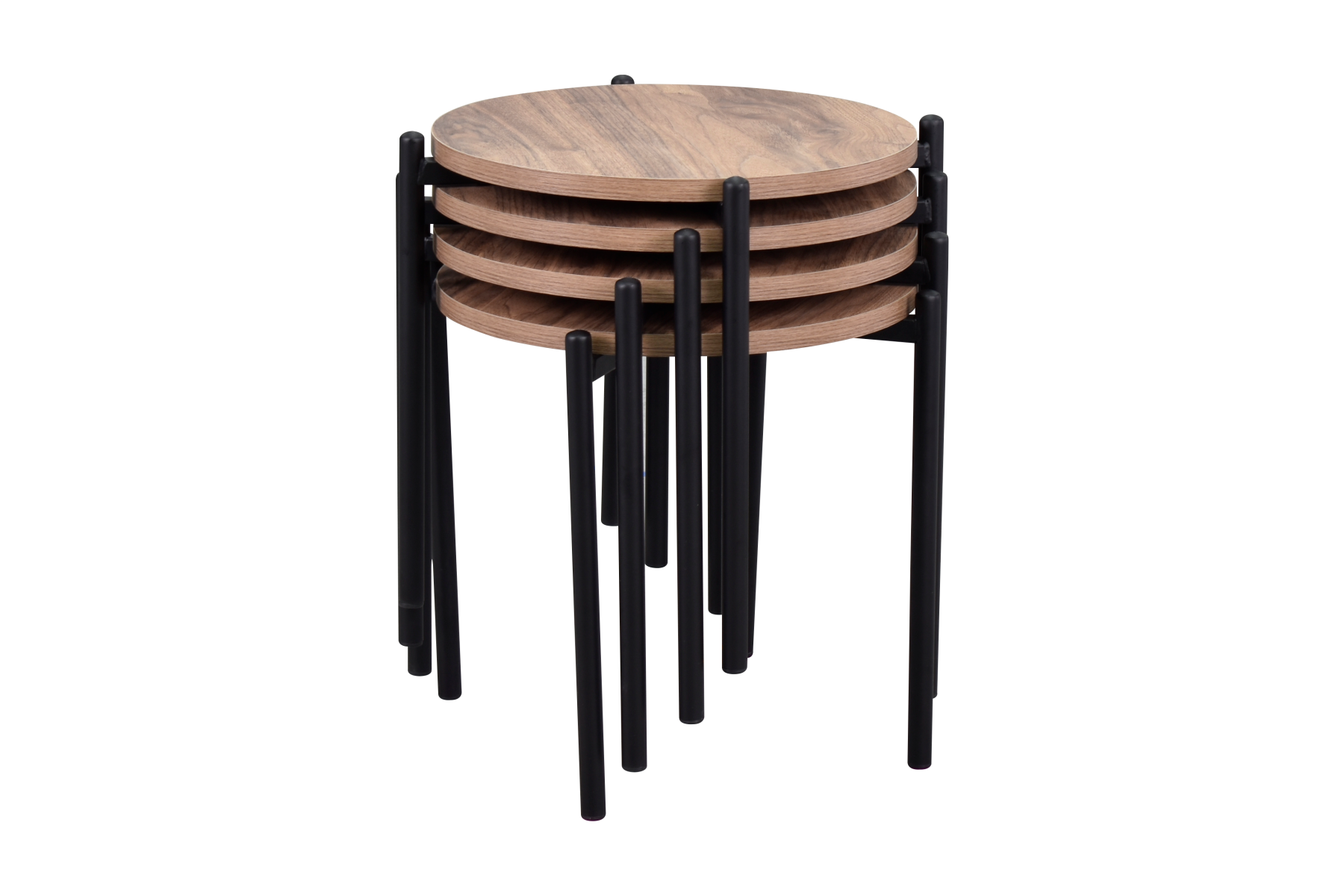 idea-soft-ay-zigon-siyah-ayak13 Ay Metal Çok Amaçlı Zigon Tabure Kestane - 4 Adet - Görsel 1