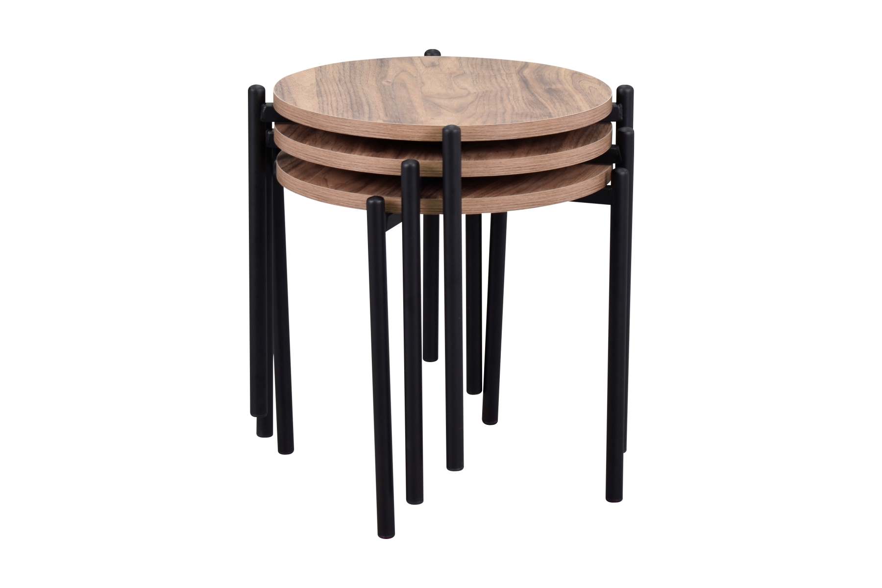 idea-soft-ay-zigon-siyah-ayak14 Ay Metal Çok Amaçlı Zigon Tabure Kestane - 3 Adet - Görsel 1