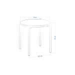 Ay Metal Çok Amaçlı Zigon Tabure Kestane - 3 Adet - Görsel 3