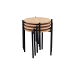 Ay Metal Çok Amaçlı Zigon Tabure Naturel - 4 Adet