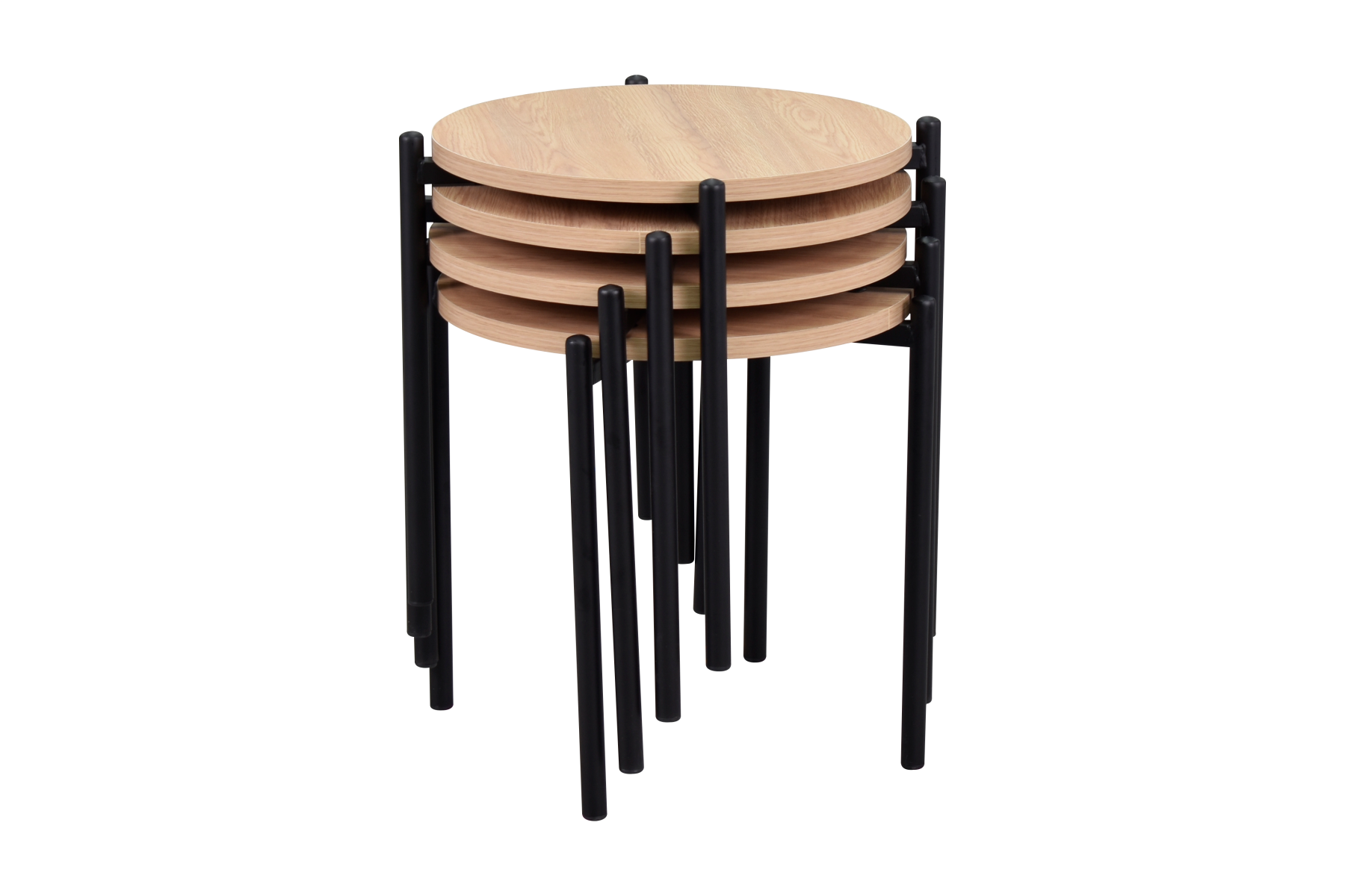 idea-soft-ay-zigon-siyah-ayak5 Ay Metal Çok Amaçlı Zigon Tabure Naturel - 4 Adet - Görsel 1