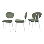 Deniz Metal Beyaz Ayak Sigma Sandalye Yeşil - Görsel 2