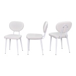 Deniz Metal Beyaz Ayak Teddy Sandalye Beyaz - Görsel 2