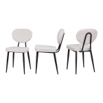 Deniz Metal Siyah Ayak Sigma Sandalye Beyaz - Görsel 2