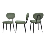 Deniz Metal Siyah Ayak Sigma Sandalye Yeşil - Görsel 2