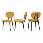 Deniz Metal Siyah Ayak Sigma Sandalye Sarı - Görsel 2