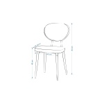 Deniz Metal Beyaz Ayak Sigma Sandalye Yeşil - Görsel 5