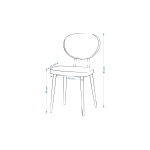 Deniz Metal Beyaz Ayak Sigma Sandalye Sarı - Görsel 3