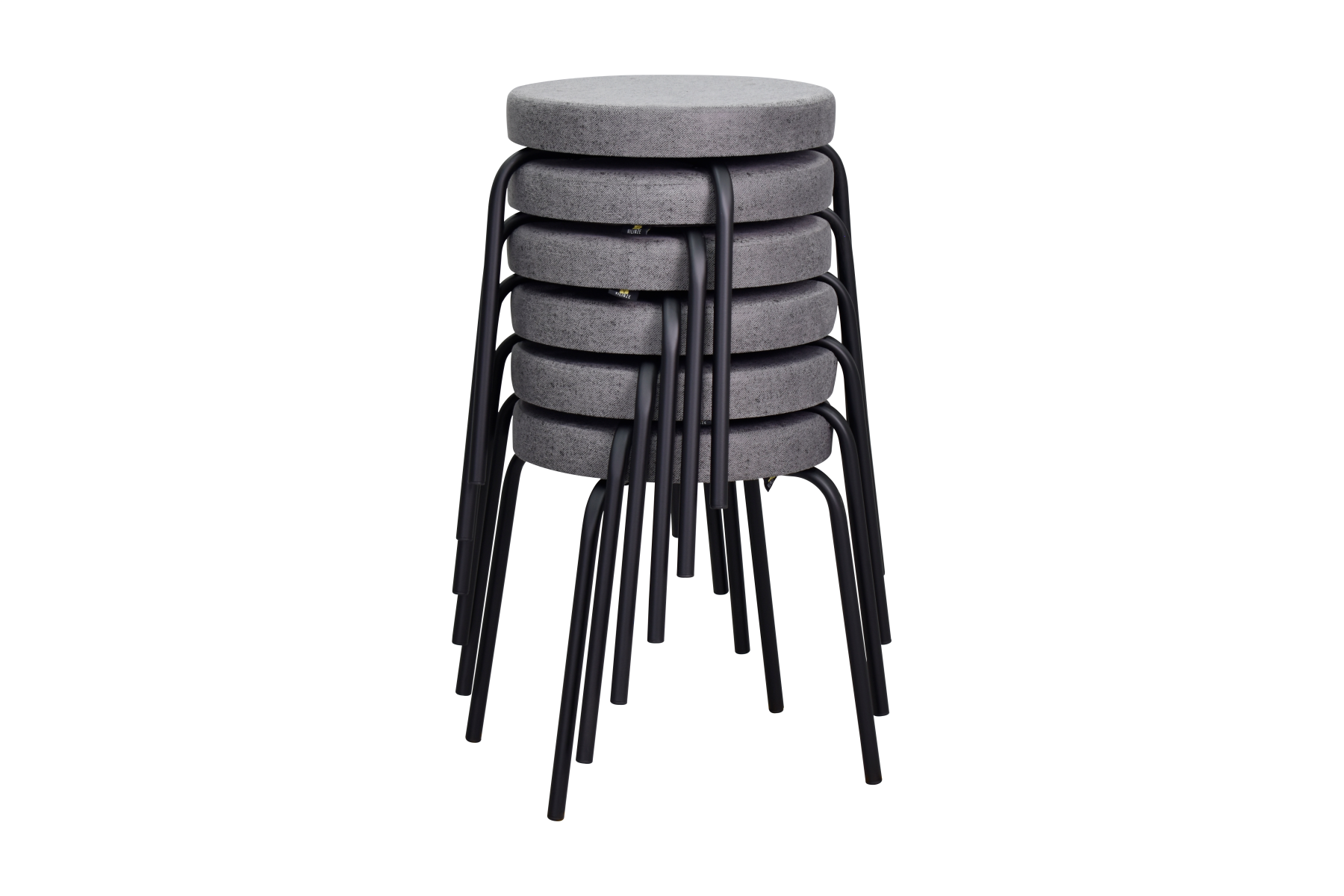 idea-soft-deniz-tabure-siyah-ayak-sigma1 Deniz Siyah Metal Ayak İstiflenebilir Mutfak-Balkon Taburesi Gri - 6 Adet - Görsel 1