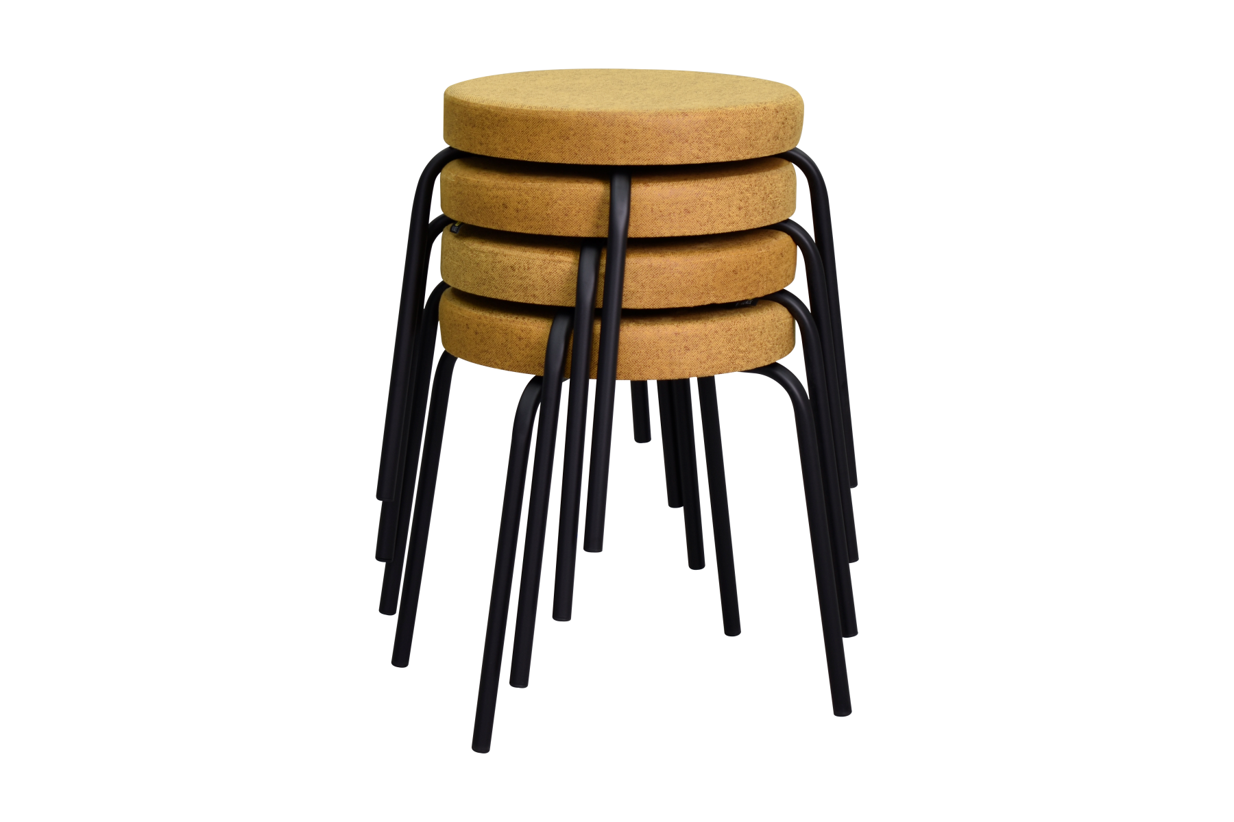 idea-soft-deniz-tabure-siyah-ayak-sigma11 Deniz Siyah Metal Ayak İstiflenebilir Mutfak-Balkon Taburesi Sarı - 4 Adet - Görsel 1