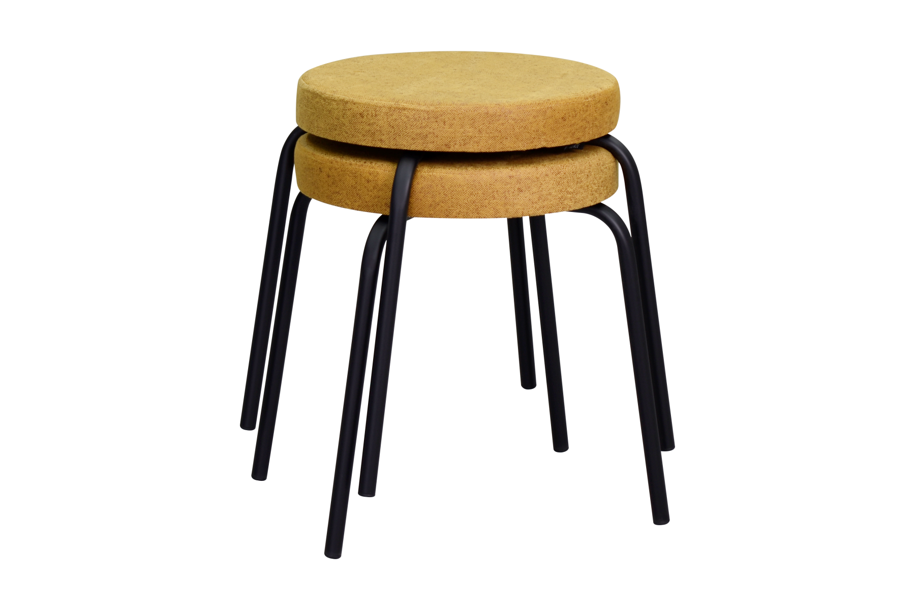 idea-soft-deniz-tabure-siyah-ayak-sigma12 Deniz Siyah Metal Ayak İstiflenebilir Mutfak-Balkon Taburesi Sarı - 2 Adet - Görsel 1