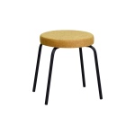 Deniz Siyah Metal Ayak İstiflenebilir Mutfak-Balkon Taburesi Sarı - 6 Adet - Görsel 2