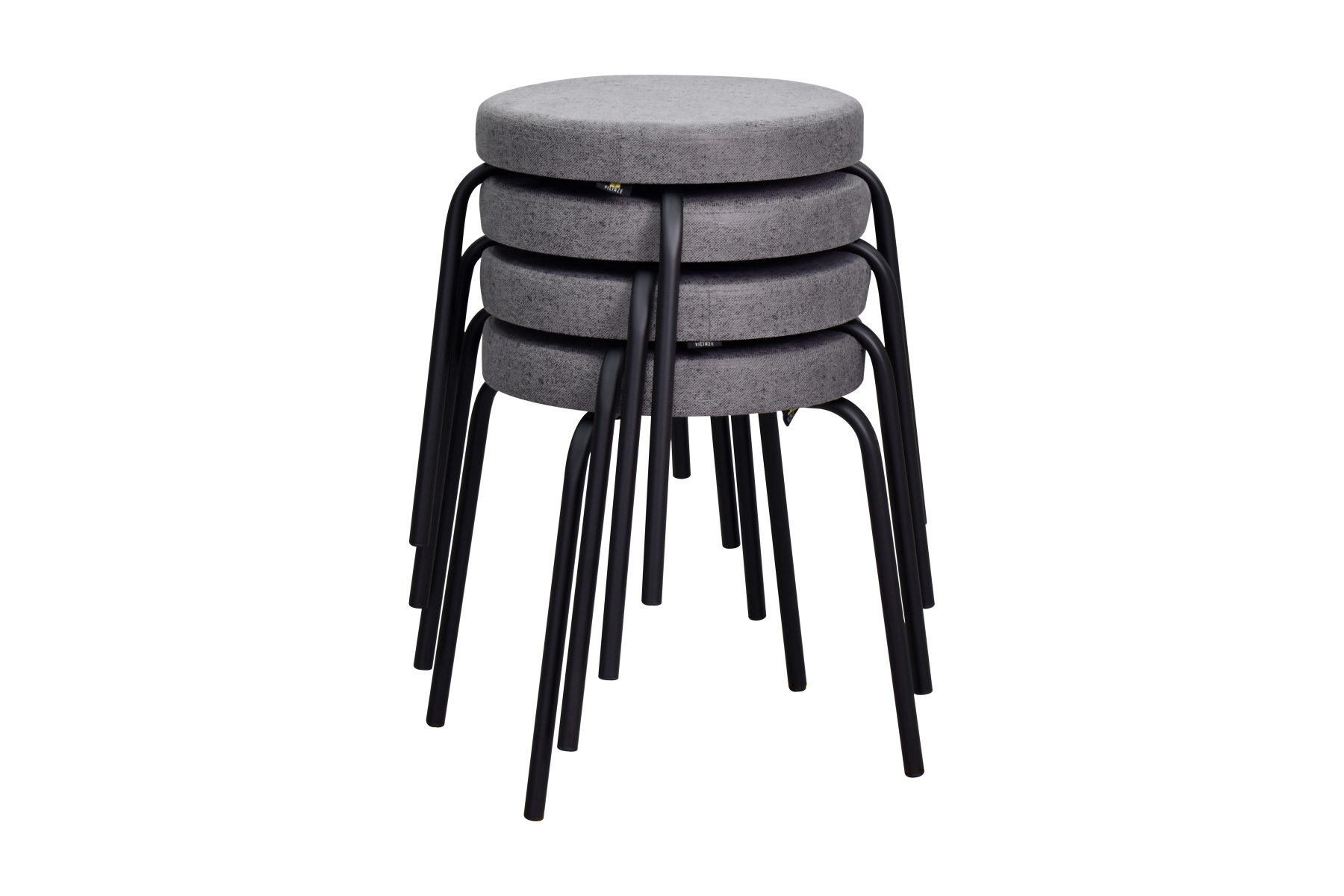 idea-soft-deniz-tabure-siyah-ayak-sigma2 Deniz Siyah Metal Ayak İstiflenebilir Mutfak-Balkon Taburesi Gri - 4 Adet - Görsel 1