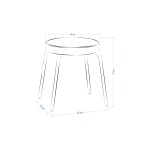 Deniz Siyah Metal Ayak İstiflenebilir Mutfak-Balkon Taburesi Yeşil - 6 Adet - Görsel 4