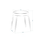 Deniz Siyah Metal Ayak İstiflenebilir Mutfak-Balkon Taburesi Yeşil - 4 Adet - Görsel 4