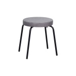 Deniz Siyah Metal Ayak İstiflenebilir Mutfak-Balkon Taburesi Gri - 2 Adet - Görsel 2